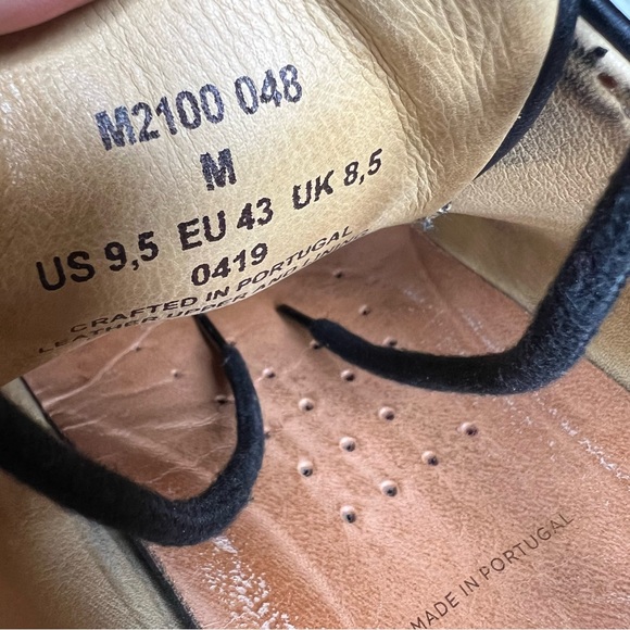 Samuel Hubbard Shoe Mens Founder Leather Black Lace Up Casual Vibram Sole 9.5 - Picture 14 of 15